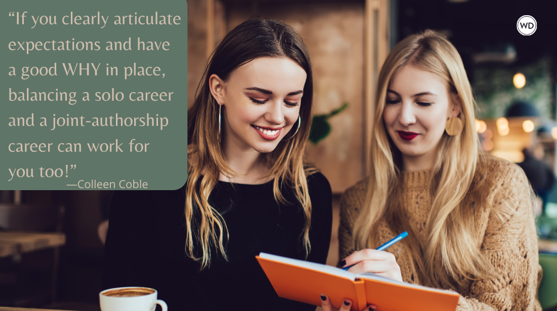 From We to Me: Navigating the Balance Between Co-Authoring and Writing Alone, by Colleen Coble