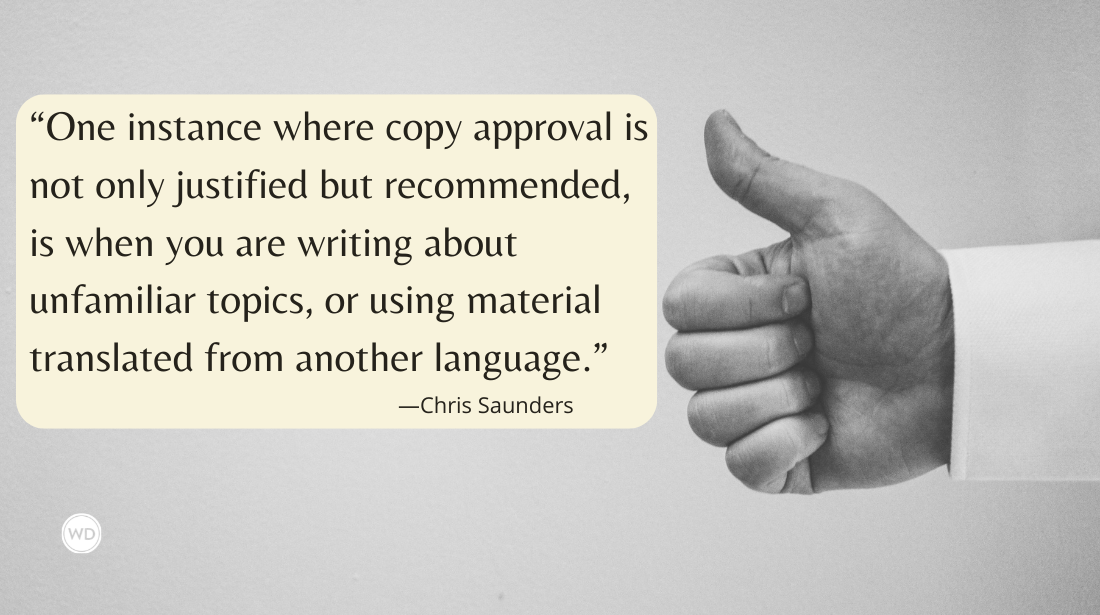 When to Grant Copy Approval (And When Not To), by Chris Saunders